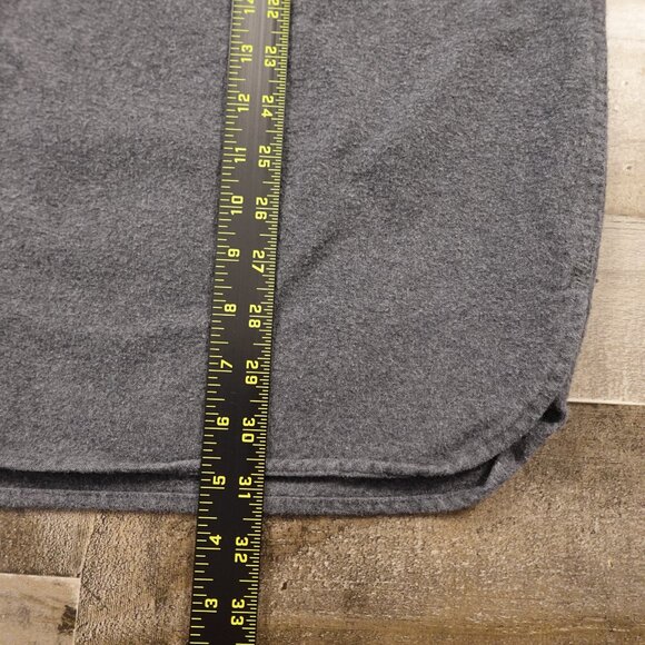 LL Bean Chamois Shirt Traditional Fit men's large Charcoal Gray Heather - Picture 5 of 8